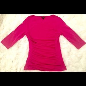 Banana Republic large magenta ruched top
